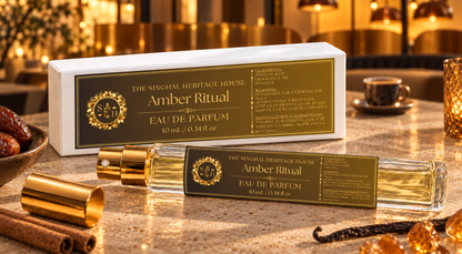 Amber Ritual perfume with packaging – unisex warm spicy scent