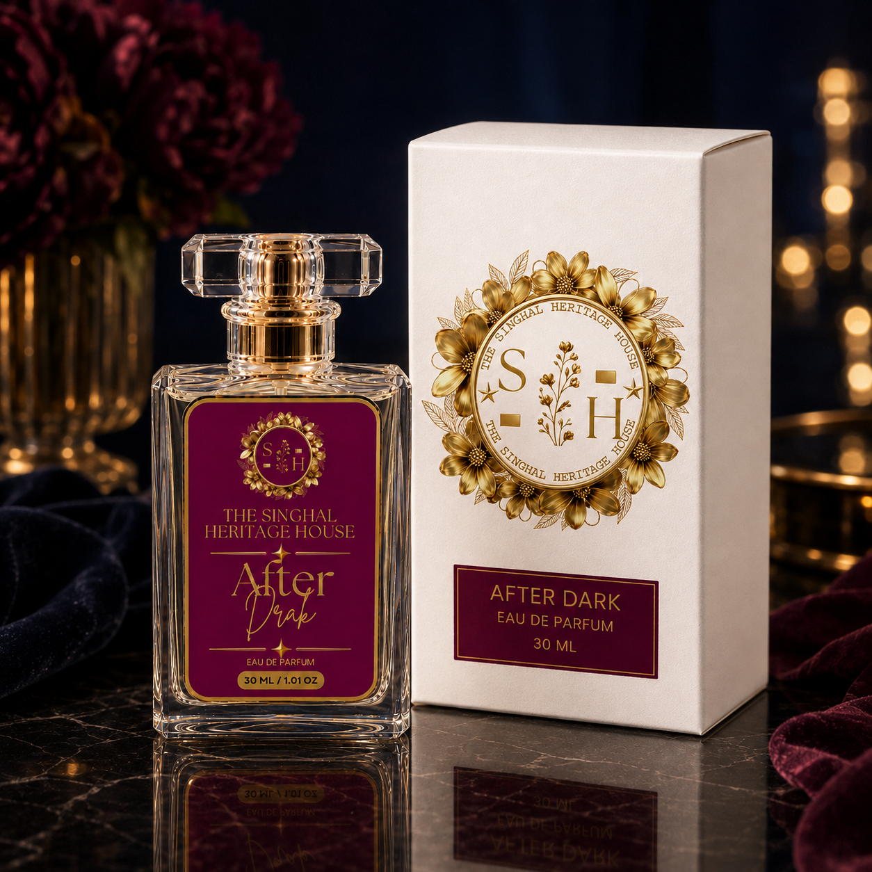 After Dark Good Girl-inspired perfume bottle and box