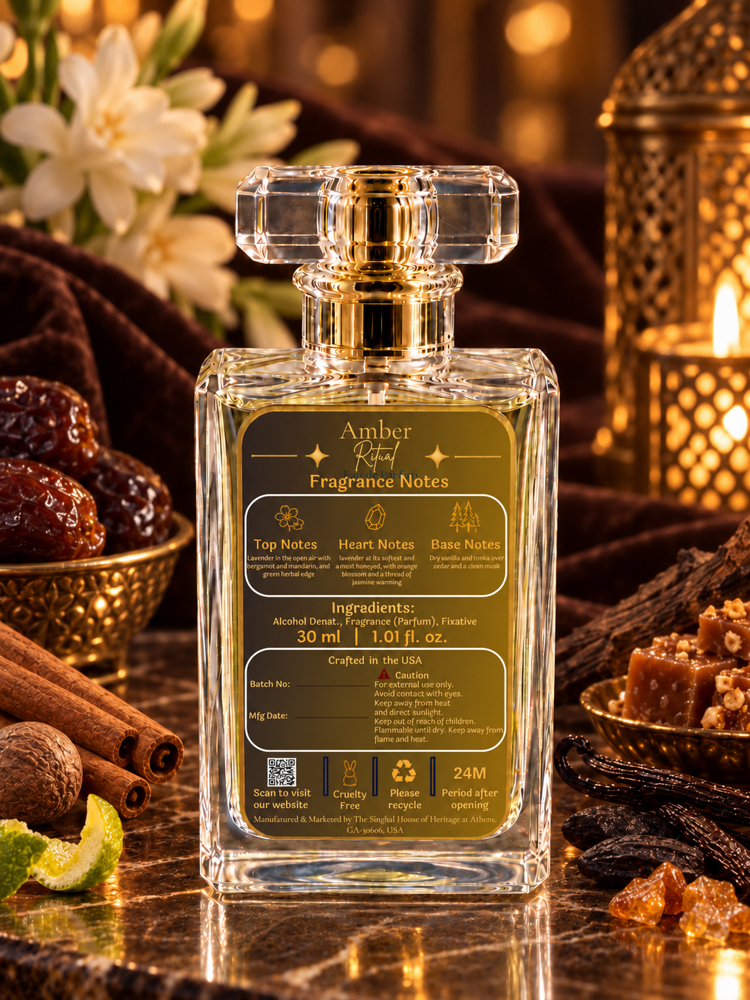 Amber Ritual fragrance gift presentation – fall and winter unisex perfume