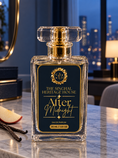 Sweet amber vanilla perfume with apple cinnamon and tonka notes