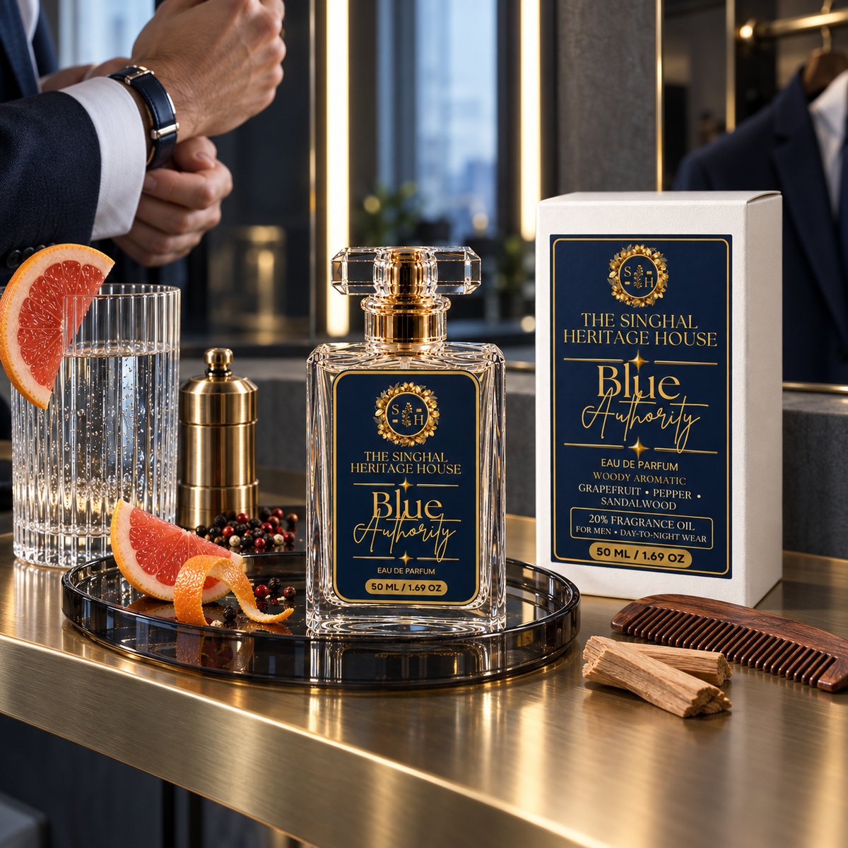 Blue Authority Eau de Parfum – Bleu de Chanel Inspired Perfume product image — The Singhal Heritage House