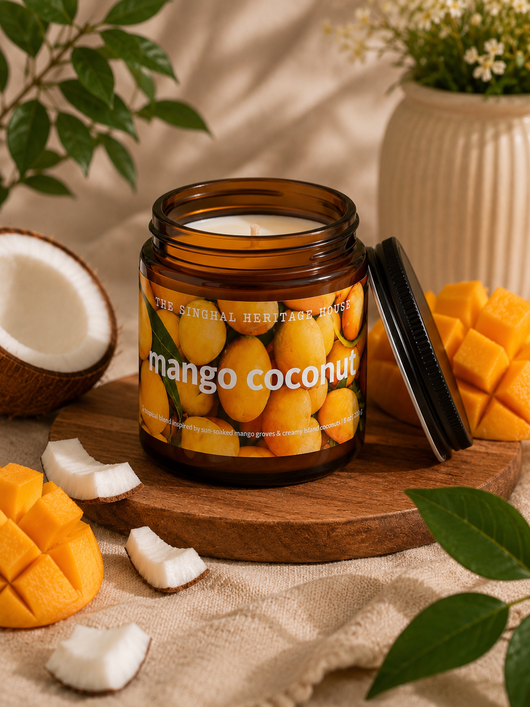 French Lavender & Mango Coconut Candle Duo – 2 Pack, 8 oz Each