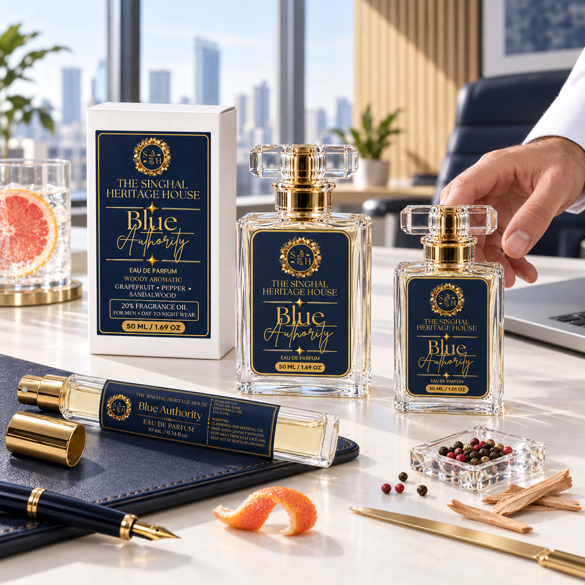 Blue Authority Eau de Parfum – Bleu de Chanel Inspired Perfume product image — The Singhal Heritage House