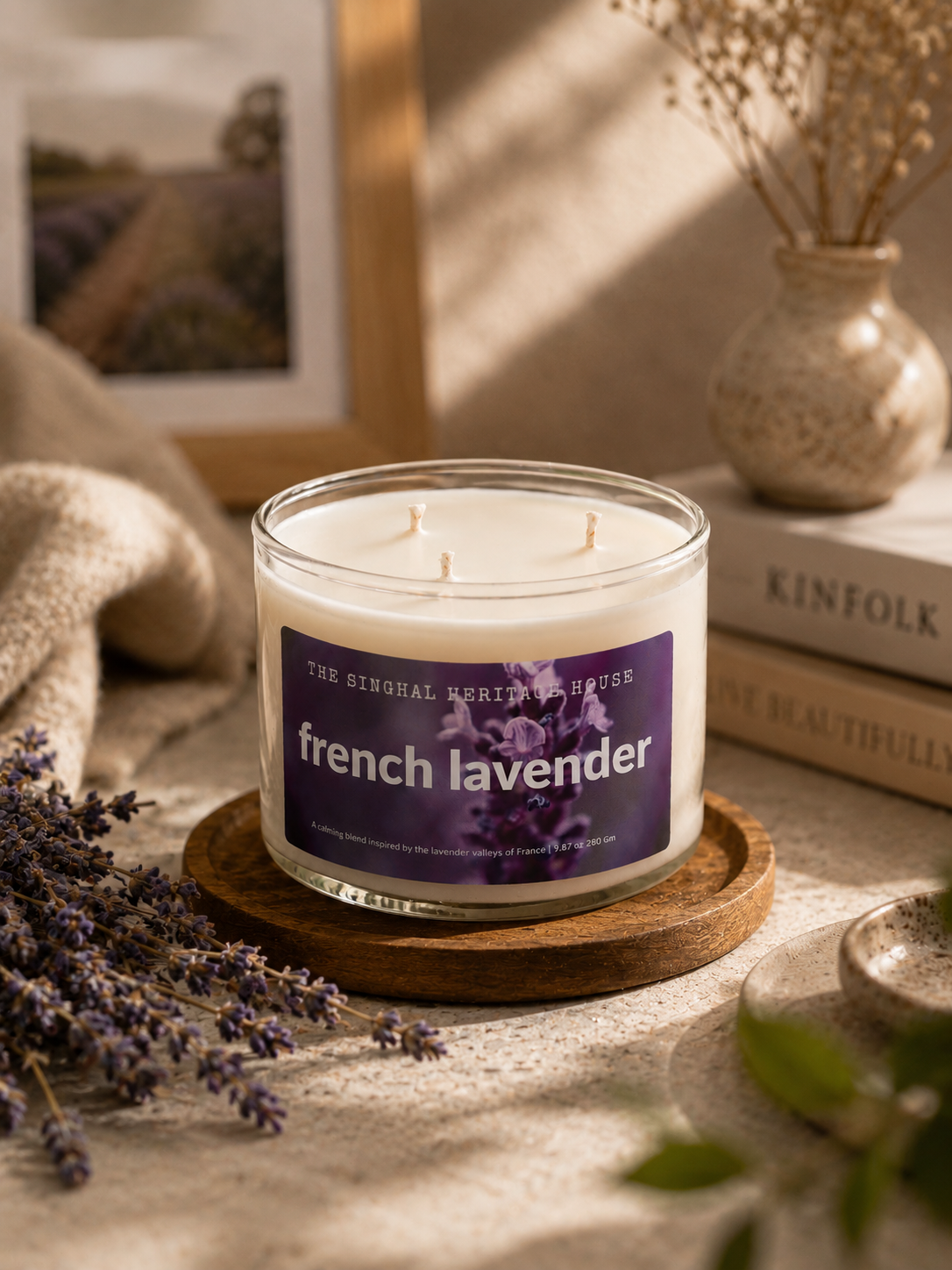 French Lavender Three Wick Candle
