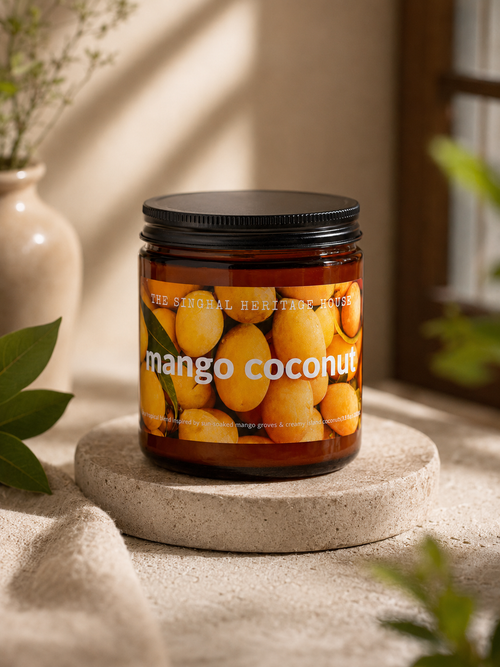 Mango Coconut Amber Scented Jar Candle