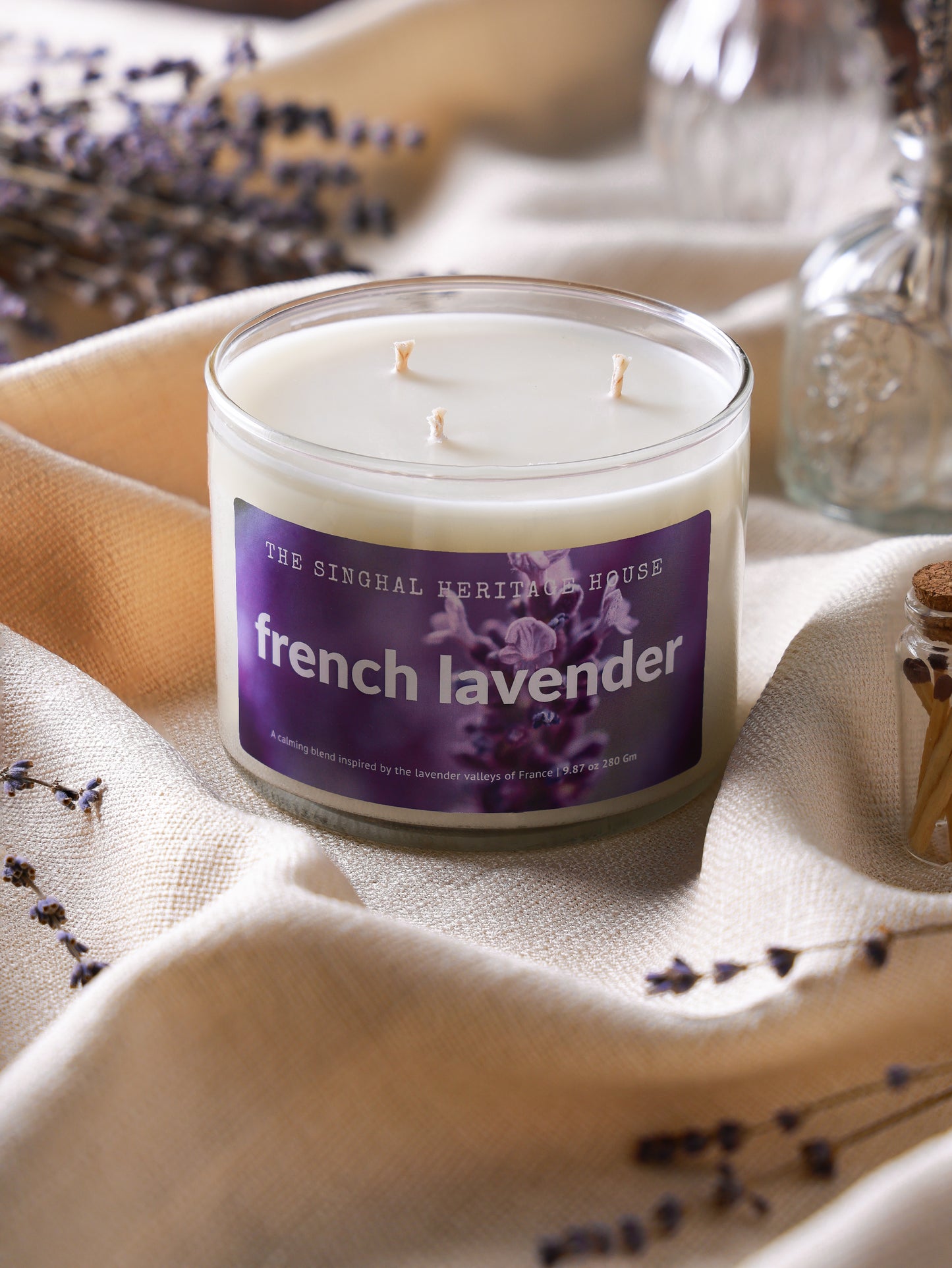 French Lavender Three Wick Candle