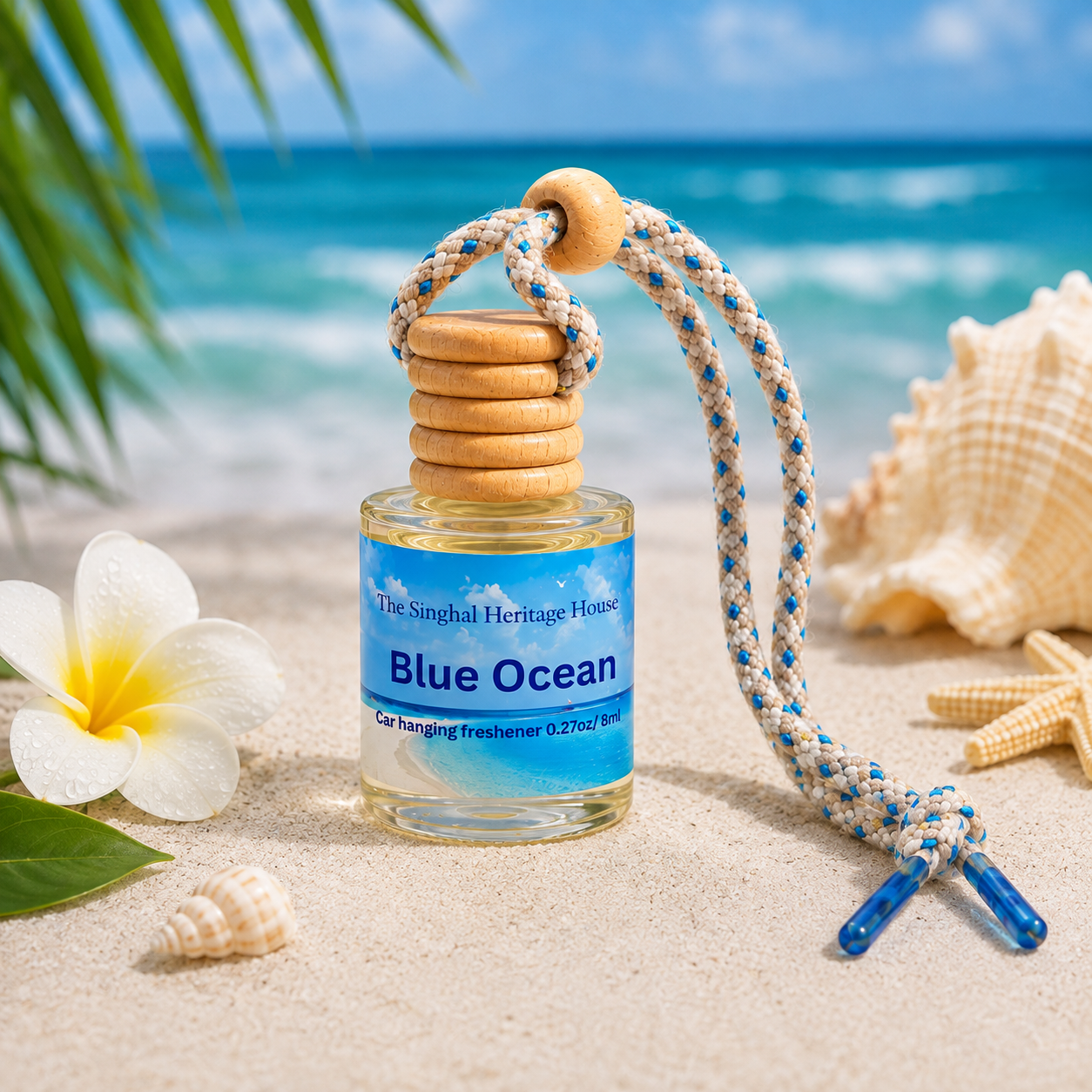 Blue Ocean + Vanilla Noir Car Hanging Freshener Duo – 2 × 8 ml